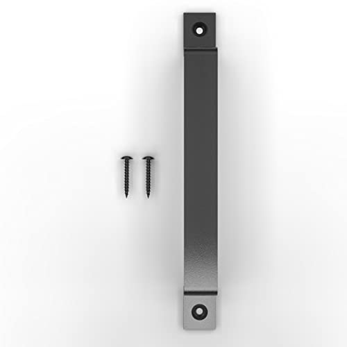 10 Inch Straight Bar Barn Door Handle - Black Cast Iron Pull for Sliding Doors, Gates, Sheds, Fences, Closets - Indoor Outdoor Farmhouse Hardware - size: 10 Inch, style: Straight Bar