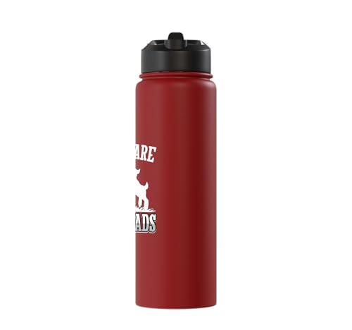My Kids Are Buttheads Funny Goat Lover Goat Mom Farmer Stainless Steel Insulated Water Bottle - color: Red