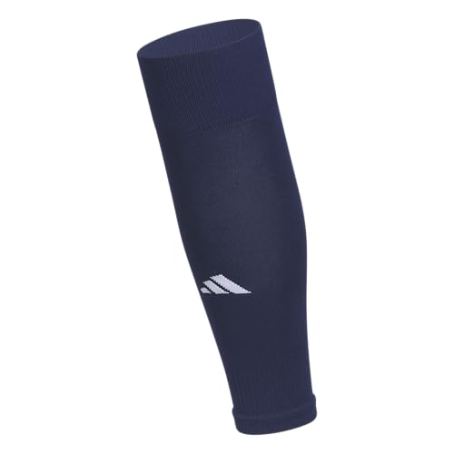 adidas Unisex Metro Soccer Socks or Calf Sleeves (1 Pair) Over-the-Calf | Unisex, 1-Pack, Cushioned Impact Zones, Moisture-Wicking, Calf Compression, Versatile Layering, Game & Practice Ready - color: Team Navy Blue/Calf Sleeve, size: Medium, style: Calf