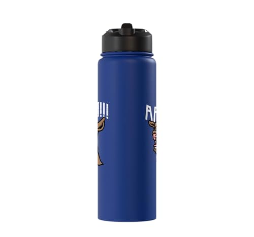 Goat Aaah Bleating Scream Animal Lover Farmer Men Women Kids Stainless Steel Insulated Water Bottle - color: Royal Blue