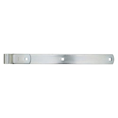 National Hardware Gate Hinge Strap, 16 in, Steel, Zinc Plated | Hot-Rolled Steel Strap for Wood Farm and Fence Gates; WeatherGuard Finish Resists Rust in Outdoor Use - size: 16 Inch x 3/4 Inch