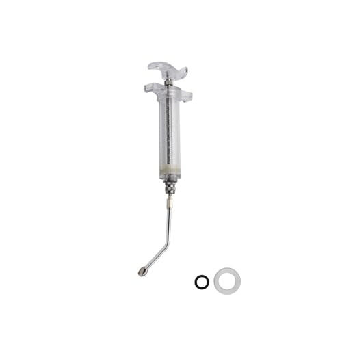 20ML Syringe with Drench Nozzle, Adjustable Dosage Detachable Drench Livestock Birds Feeding Syringe Gun for Cats Dogs Kitten Puppy Bunny Small Animals Newborn Pet Feeder Nursing Supplies (S-20ML) - size: S-20ML