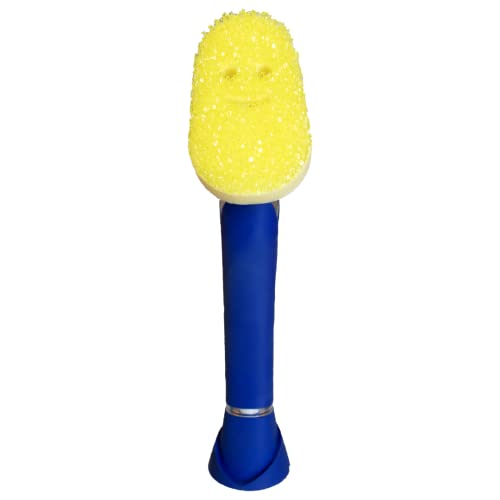 Colors May Vary | Soap Dispensing Dish Brushes, Texture Changing Washing Up Sponges With Liquid Dispenser - color: Blue