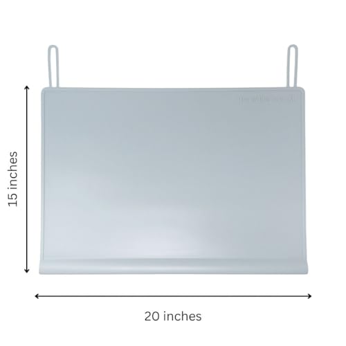 Table Tyke Placemat XL Silicone Baby Placemat with Teething Edge Bumper - Waterproof Toddler Table Mat for Eating, BPA Free, Dishwasher Safe (Sky Blue) - color: Sky Blue, size: 20" XL