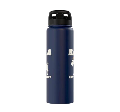Halloween Baaa Im The Goat Funny Costume Men Women Kids Stainless Steel Insulated Water Bottle - color: Navy Blue