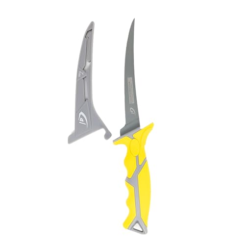 danco 7-Inch Karl Flex Fillet Knife with Swedish Steel Blade and Sheath | 7-Inch Karl Flex Fillet Knife, Swedish Stainless Steel Blade, Non-Stick Coating, TPR Grip, Finger Guards, Fresh/Saltwater - size: 7"