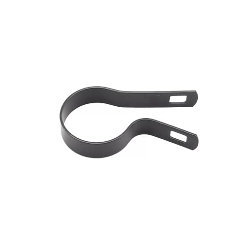 Black Coated Chain Link Tension Band, Durable Steel Chain Link Fence Hardware, Rust-Resistant, Easy Install, Includes Required Bolt (10, 1-3/8") - size: 1-3/8"