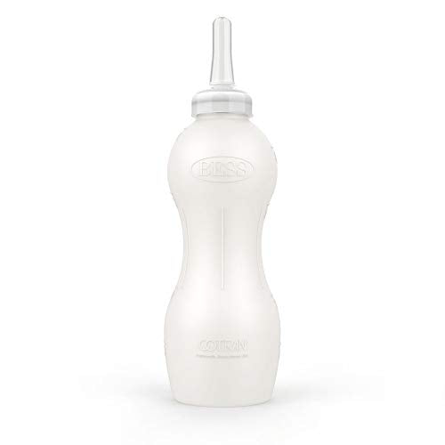 BESS Calf 2qt Nursing Feeding Bottle: Leak-Free, Non-Collapsing, with Clear Snap-on Nipple (2 qt, Snap on)
