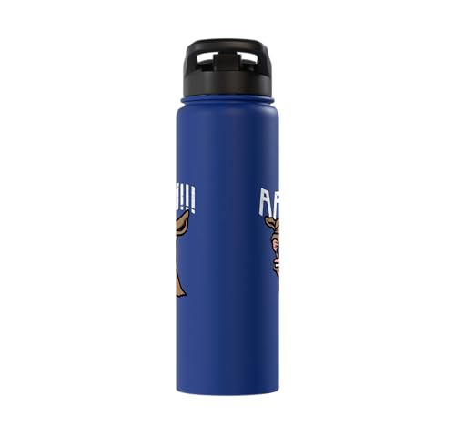 Goat Aaah Bleating Scream Animal Lover Farmer Men Women Kids Stainless Steel Insulated Water Bottle - color: Royal Blue