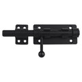 Barrel Bolt Latch, 6.3" Heavy Duty Gate Latch Slide Lock Solid 304 Stainless Steel Bolt Lock for Inside Door, Finished Shed Door Latch (1 Pack, Black) - color: Black 6inch