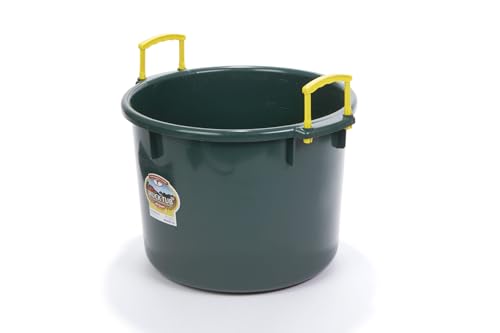 Little Giant® Plastic Muck Tub | Durable & Versatile Utility Bucket with Handles | Muck Bucket | Durable Handles | 40 Quart | Green - color: Green, size: 40 quart