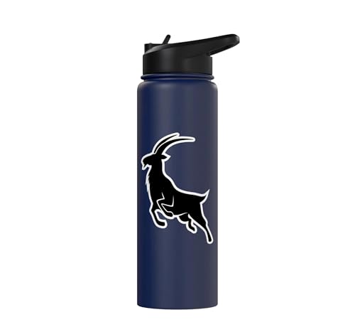 Sunset Wild Goat Capricorn Lover Gift Adult Men Women Kids Stainless Steel Insulated Water Bottle - color: Navy Blue