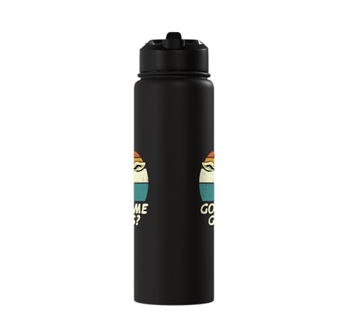 Goat Got Some Grass Retro Farm Animal Farmer Men Women Kids Stainless Steel Insulated Water Bottle - color: Black