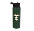Goat Face Sunglasses Cool Farm Animal Men Boys Kids Women Stainless Steel Insulated Water Bottle - color: Dark Green