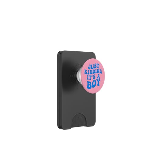 Just Kidding It's a Boy Pink Gender Reveal Party Supplies PopSockets PopWallet for MagSafe - style: Magnetic PopWallet