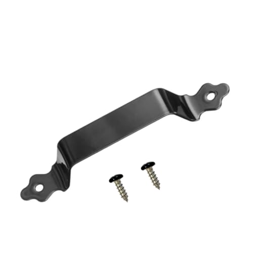 ADVANTAGE INDUSTRIES 7" Stainless Steel Gate Handle | Fits All Types of Fences | Powder-Coated Paint | Industrial Handle | Black (AD1005-SSB) - color: Black
