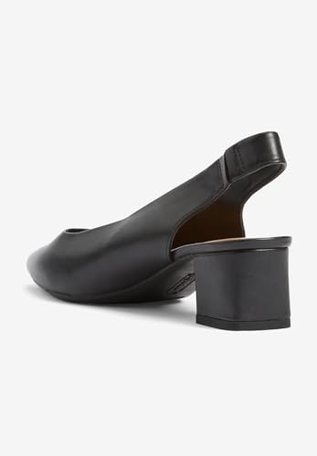 Comfortview Women's Wide Width The MEA Slingback - color: Black, size: 8.5