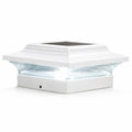 Classy Caps Imperial Solar Post Cap - Heavy-Duty Cast Aluminum - Warm/Cool Light Color Modes (White, 4.5x4.5) - color: White, size: 4.5x4.5