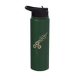 Goat Dandelion Kids Funny Farm Animal Goat Seeds Play Stainless Steel Insulated Water Bottle - color: Dark Green