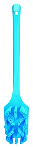Vikan 41963 UST Long Handle Scrubbing Brush, Stiff, Blue