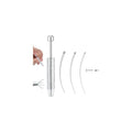 Piercing Ball Grabber Tool, 14-20G Taper for Changing Jewelry | Surgical Steel Flat Back Earrings Threader Tool Insertion Pin, Body Piercing Kit for Ear Rook Conch Nose Lip Jewelry Removal - style: Curved External Thread(14G 16G 18G) +Ball Grabber Tool