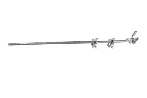Heavy Duty Chain Link Drop Rod for Double Gates - Pull Style Fence Gate Latch Fits 1-3/8" Metal Frame - Secure Drop Bolt Ground Latch for Chain Link Gates,Pack of 1