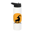 Sunset Wild Goat Capricorn Lover Gift Adult Men Women Kids Stainless Steel Insulated Water Bottle - color: White