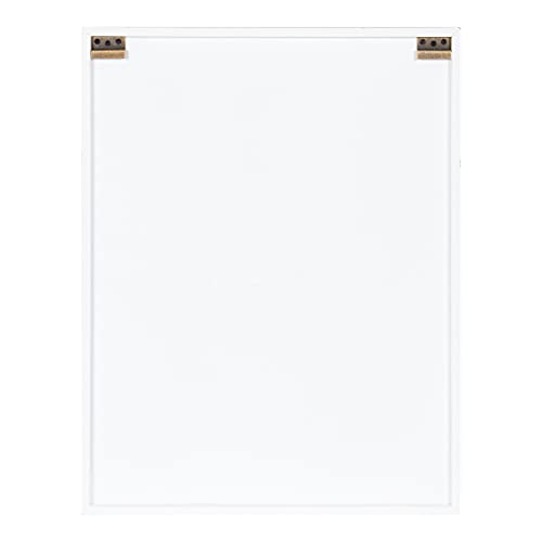 Kate and Laurel Cates Rustic Wall Cabinet; 22 x 28; White and Rustic Brown; Farmhouse Wall-Mounted Storage Cabinet - color: White/Rustic Brown