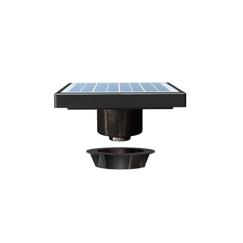 Quietcool UTF-SLR-04-L Solar Shed Fan with Light - Perfect for Backyard Sheds - Solar Powered - 3.5 Watt Solar Panel - No Wiring Required - style: UTF-SLR-04-L