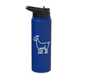Goat Pocket Cute Farm Animal Boys Girls Kids Youth Women Men Stainless Steel Insulated Water Bottle - color: Royal Blue