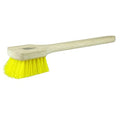 Weiler 44016 20" Utility Scrub Brush, Yellow Polypropylene, Long Handle, Wood Block - size: 20", style: Yellow Polypropylene