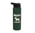 Halloween Baaa Im The Goat Funny Costume Men Women Kids Stainless Steel Insulated Water Bottle - color: Dark Green