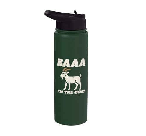 Halloween Baaa Im The Goat Funny Costume Men Women Kids Stainless Steel Insulated Water Bottle - color: Dark Green