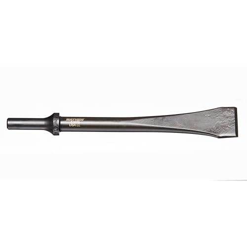 Mayhew Tools 31976 Pneumatic Scraper, 1-1/8" x 8", Black Oxide Finish - size: 1-1/8" x 8"