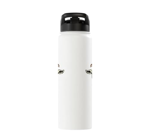 Goat Face Sunglasses Cool Farm Animal Men Boys Kids Women Stainless Steel Insulated Water Bottle - color: White
