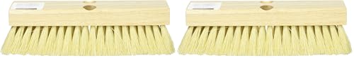 08755 Tampico Deck Scrub Brush with 1 Tapered and 1 Threaded Hole, 10-Inch (Pack of 2) - size: 1 Count (Pack of 2)