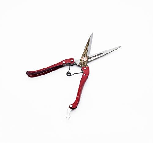 Grass Shear Sheep Shear Alpaca Shear - Coated Wear-Resistant Handle, Manganese Steel Double Blade, Strong Spring Suitable For Cattle And Sheep and Horse Hair Hand-Cut (Red 10.2 inches) - color: Red 10.2 Inches