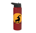Sunset Wild Goat Capricorn Lover Gift Adult Men Women Kids Stainless Steel Insulated Water Bottle - color: Red