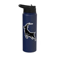 Sunset Wild Goat Capricorn Lover Gift Adult Men Women Kids Stainless Steel Insulated Water Bottle - color: Navy Blue