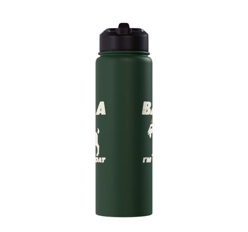 Halloween Baaa Im The Goat Funny Costume Men Women Kids Stainless Steel Insulated Water Bottle - color: Dark Green