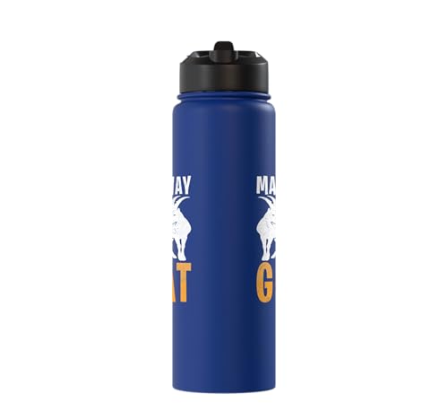 Make Way For The Goat Goats Stainless Steel Insulated Water Bottle - color: Royal Blue