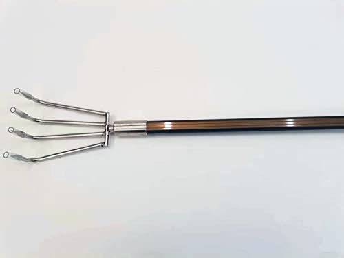 Stainless Steel Garden Claw rake Multifunctional rake, Lengthened Aluminum Alloy Handle, can be Used for Weeding and loosening the Soil in the Garden, and can Also be Used for Treasure Digging