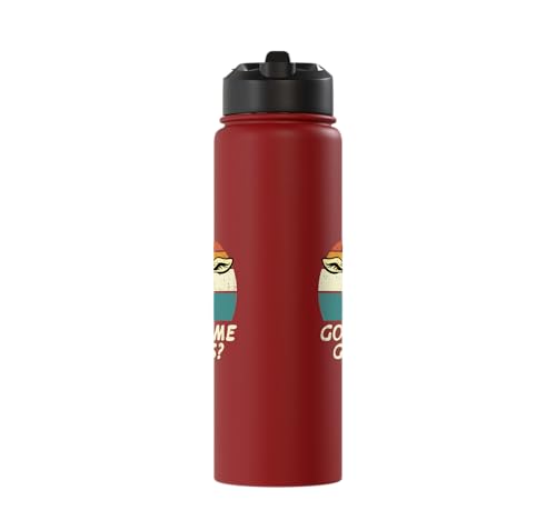 Goat Got Some Grass Retro Farm Animal Farmer Men Women Kids Stainless Steel Insulated Water Bottle - color: Red