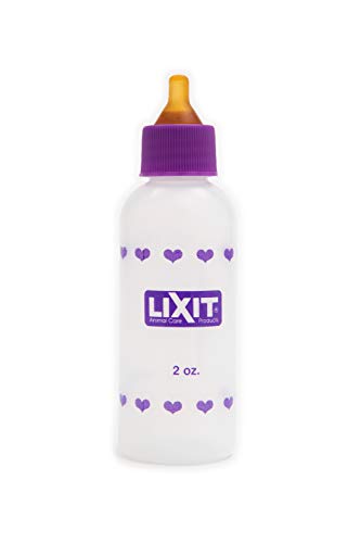 Lixit® Nursing Bottle Kits for Hand Feeding Puppies, Kittens, Guinea Pigs, Ferrets, Rabbits, Raccoons, Squirrels and Other Pets - Made in USA (2 Ounce, 1 Pack) - size: 1 Count (Pack of 1)