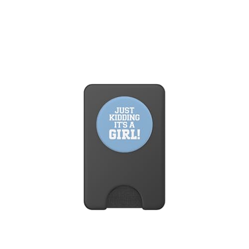 Just Kidding It's a Girl Pink Gender Reveal Party Supplies PopSockets PopWallet for MagSafe - style: Magnetic PopWallet