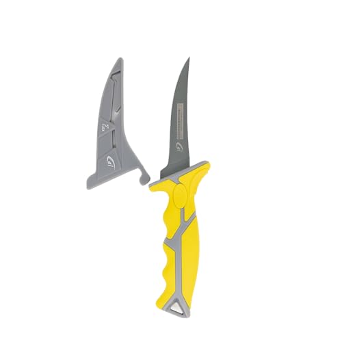 danco 5-Inch Karl Flex Fillet Knife with Swedish Steel Blade and Sheath | 5-Inch Karl Flex Fillet Knife, Swedish Stainless Steel Blade, Non-Stick Coating, TPR Grip, Finger Gloves, Fresh/Saltwater - size: 5"