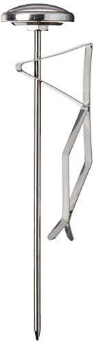 CDN ProAccurate® Instant Read Beverage Frothing Thermometer with Clip for Precise Temperature Measurement, 6.5" Stainless Steel Stem, Easy to Read Display, Black Case (IRB220-F-6.5) - size: 6.5 inch Stem-1.5 inch Magnified Dial