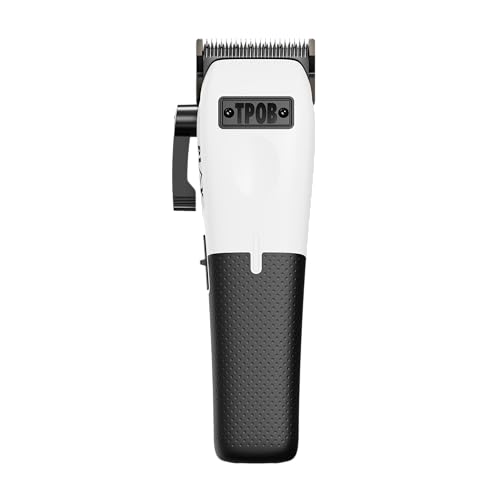 TPOB Play Barber Hair Clippers for Men 7500 RPM with Rubber Grips (White 3 Set) - color: White 3 Set