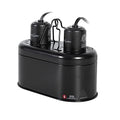 REPTI ZOO Nano Combo Dual Reptile Deep Dome Lamp Fixture for Reptile Max 40 Watts Max Bulb Height 4 inch Per Socket UVB Light Fixture Dual Lamp