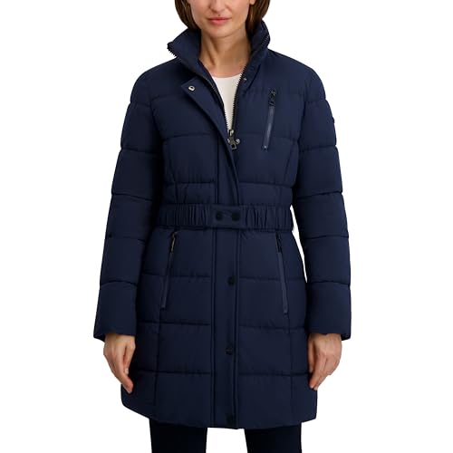 Nautica Women's Maxi Puffer - color: Navy Seas, size: Small